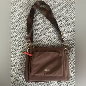 Mersi Dark Brown Women’s Purse with Gold Accents